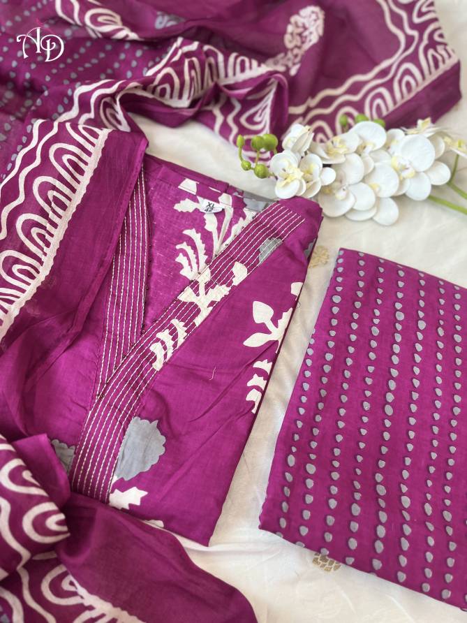 Akshar Designer A Line Cotton Kurti With Bottom Dupatta Wholesalers In Delhi

